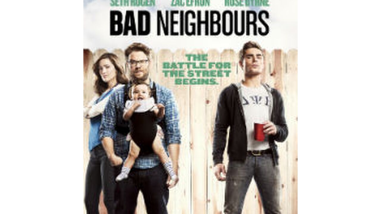 Illustratie voor: Win: een privé filmvoorstelling van Bad Neighbours met je hele klas!