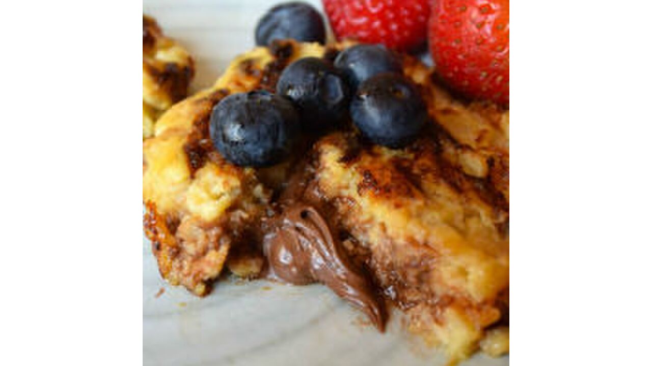 Illustratie voor: Foodporn: banaan-Nutella pannenkoekjes