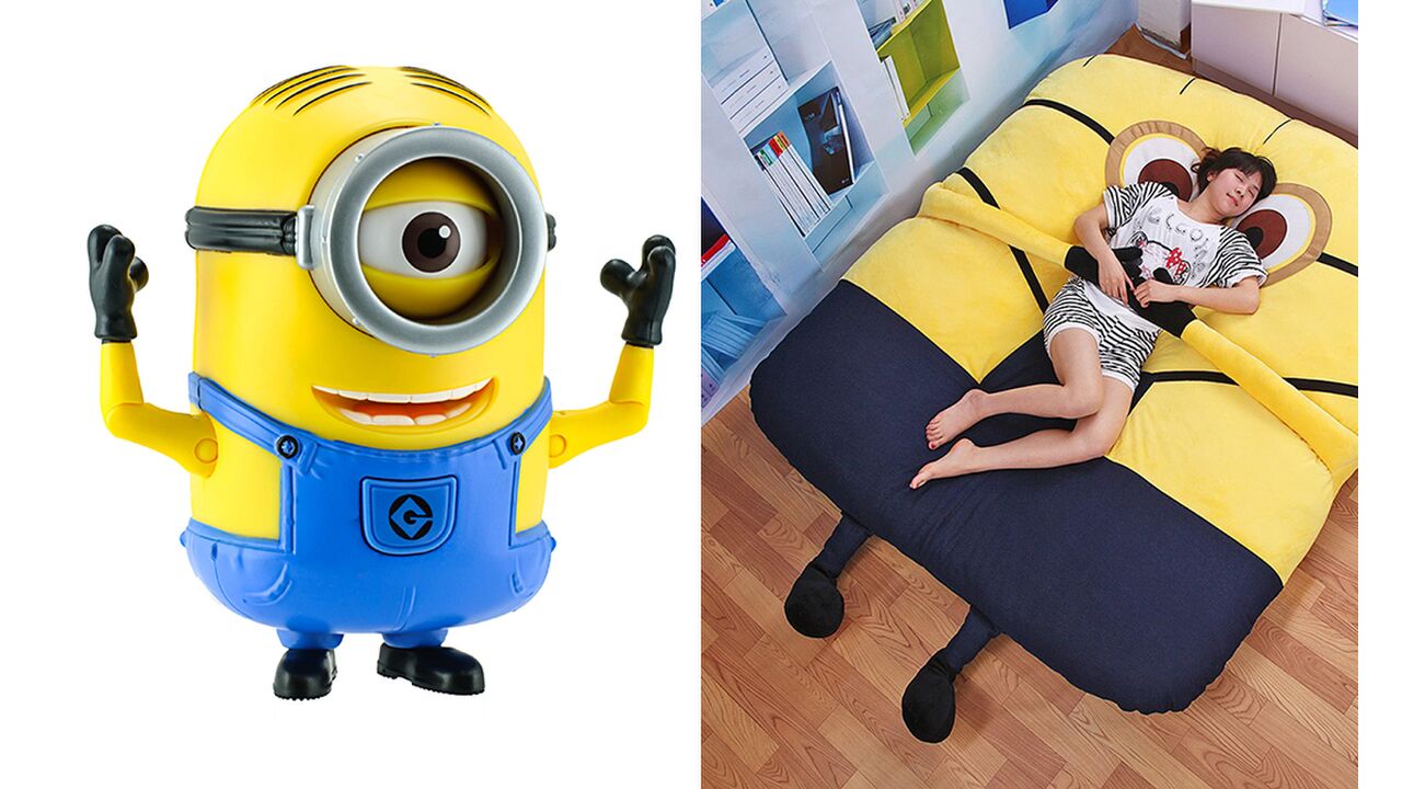 Illustratie voor: Slapen in een gigantisch Minion bed is het enige wat je nodig hebt op deze koude dinsdag