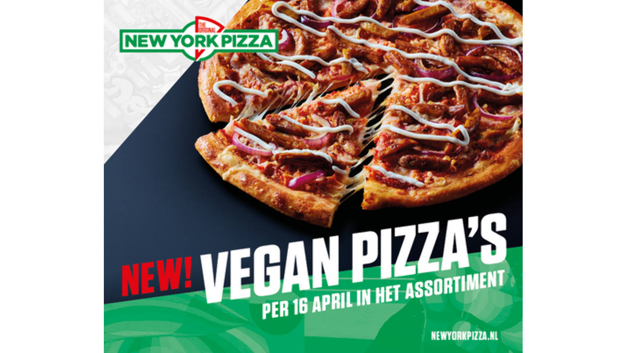 Illustratie voor: YES: New York Pizza bezorgt nu ook vegan pizza