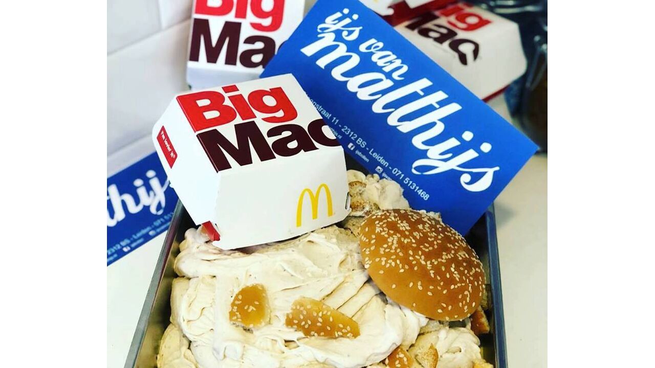 Illustratie voor: In deze ijssalon eet je Big Mac ijs