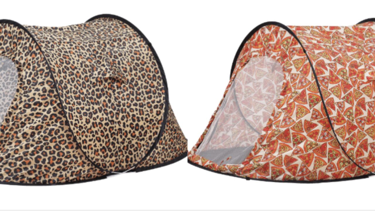 Illustratie voor: OMG: Deze budgetsupermarkt verkoopt tenten met pizza’s en panterprint