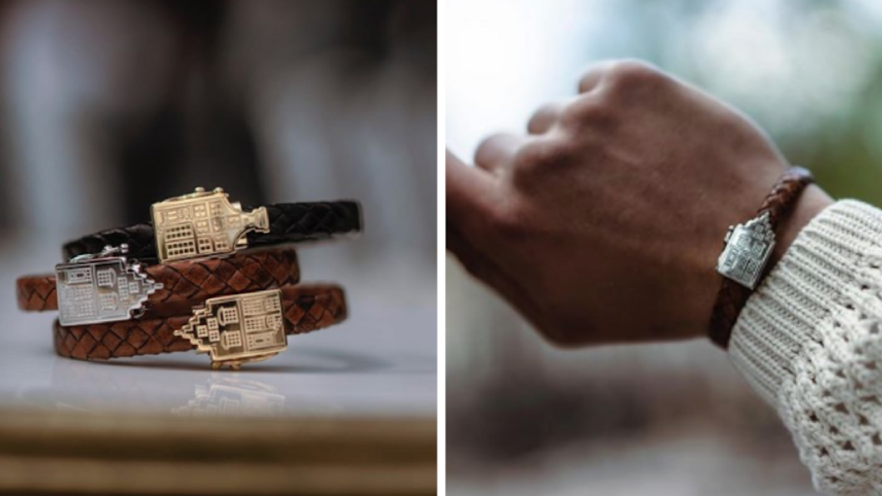 Illustratie voor: Deze armbandjes met Amsterdamse herenhuisjes wil je hebben