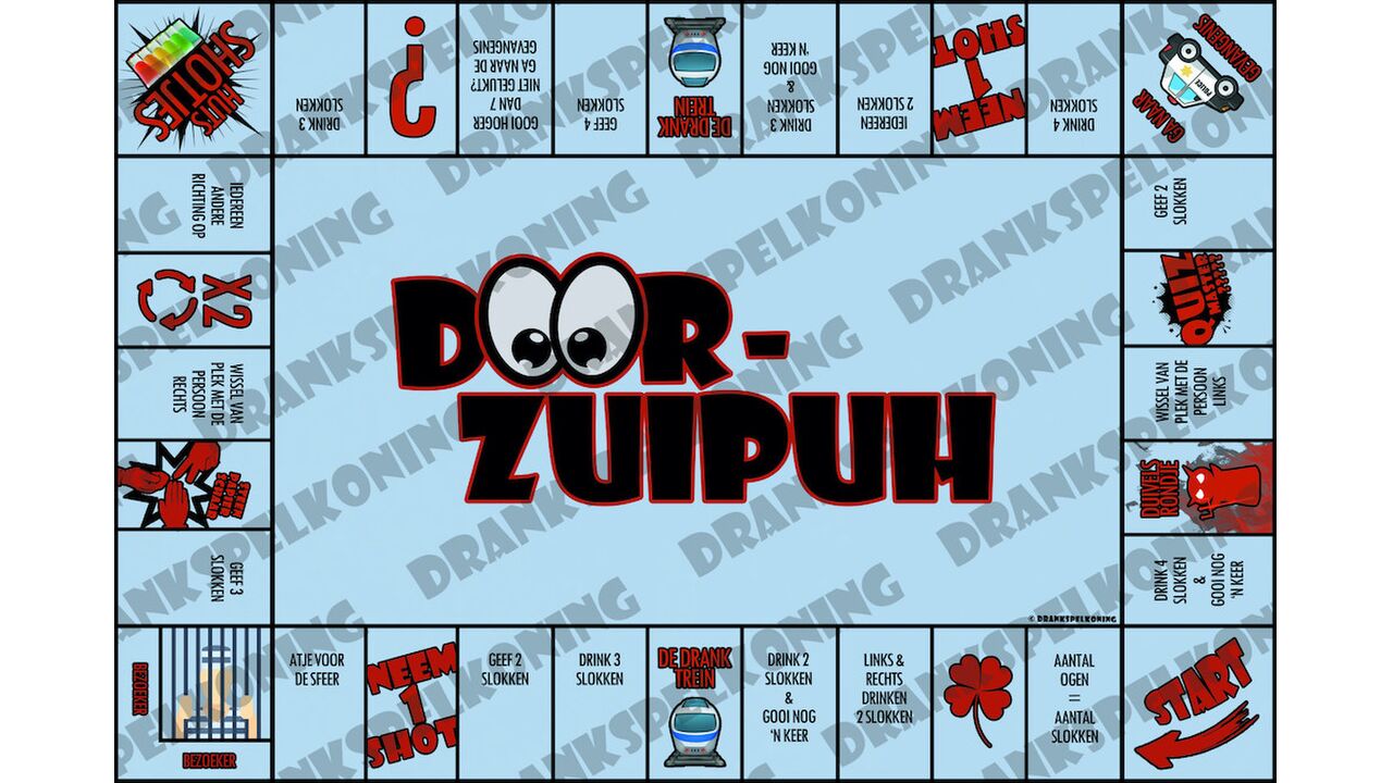 Illustratie voor: DoorZuipuh wordt hét nieuwe drankspel voor wanneer de ouderwetse avonden weer doorgaan