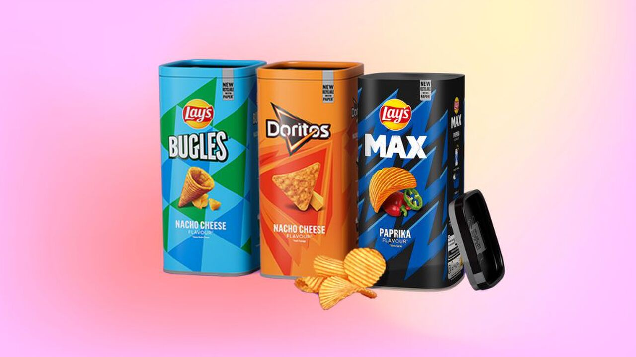 De nieuwe chips verpakkingen.