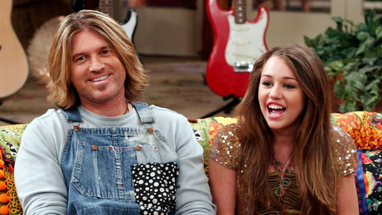 Hannah Montana en haar vader.