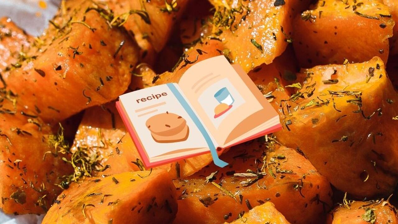 Zoete aardappelen.