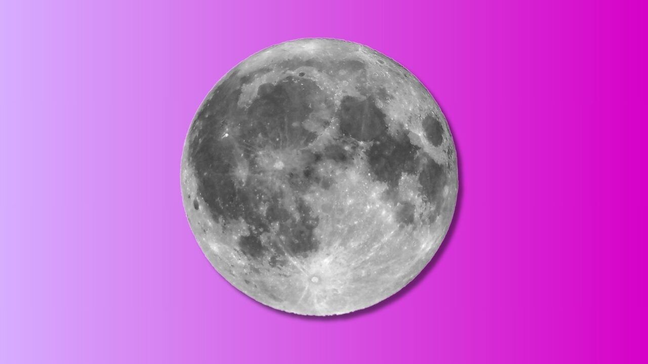 Illustratie van een volle maan.