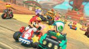 Screenshot uit nieuwe Mario Kart World spel.