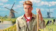 Robbert Rodenburg in een boerse outfit voor het nieuwe realityprogramma.