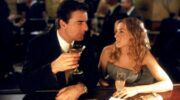 Carrie en Mr. Big in een restaurant uit Sex And The City.