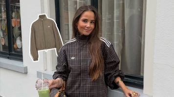Megan Veerman in de viral Adidasset.