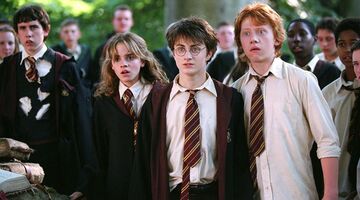 Harry, Hermione en Ron uit Harry Potter.