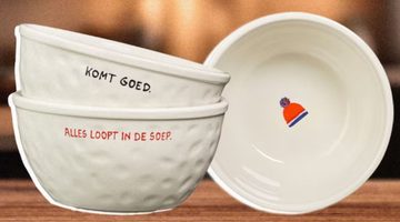 Soepkommen van de samenwerking tussen Anna + Nina x Unox.