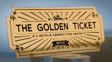 De ticket die je krijgt bij de nieuwe show The Golden Ticket.