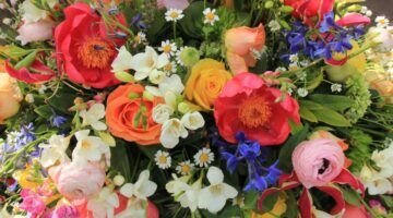 Een boeket bloemen.