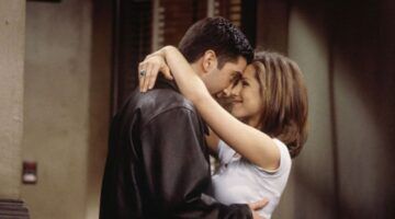 Ross en Rachel in Friends.
