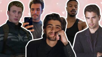 Collage van mannelijke celebrity crushes.