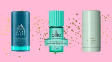 Drie natuurlijke deodoranten op een rij.