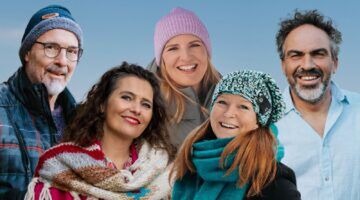 Robin, Claudia, Hanneke, Elsje en Klaas uit Winter Vol Liefde.