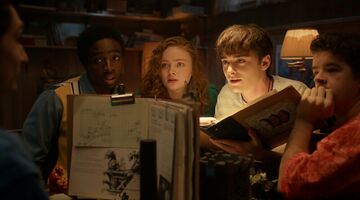 Scène uit de serie Strangers Things.