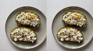 Cottage cheese op een broodje