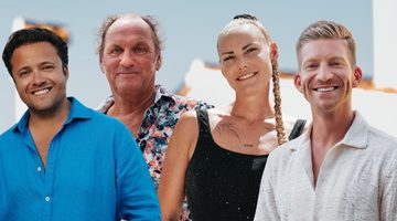 Timothy, Fred, Eline en Thomas in B&B Vol Liefde.