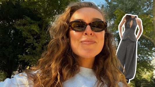 Een selfie van Veggilaine in een park