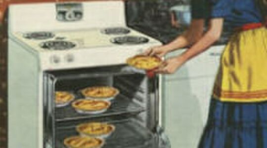 Illustratie voor: Stelling: “Vrouwen horen in de keuken”