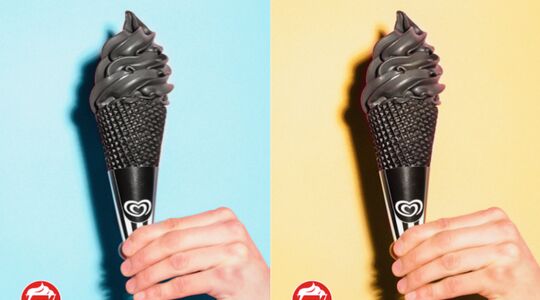 Illustratie voor: Vanaf nu koop je zwart softijs bij Swirl’s Ice Cream in Nederland
