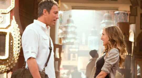 aidan en carrie tegenover elkaar uit SATC