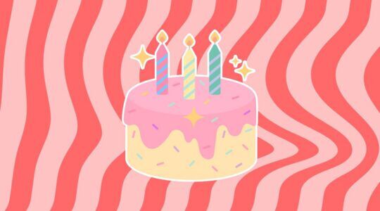 Illustratie van een verjaardagstaart.