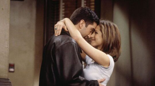 Ross en Rachel in Friends.