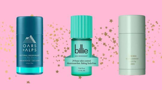 Drie natuurlijke deodoranten op een rij.