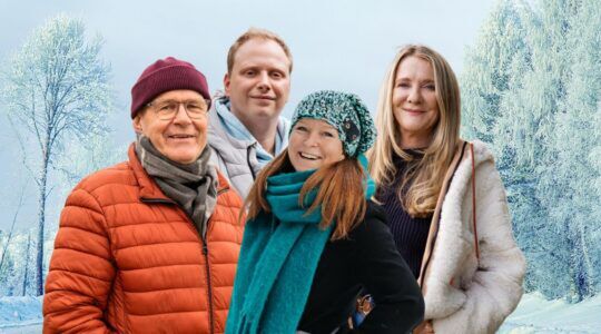 Hans, Andre, Monique en Elsje uit Winter Vol Liefde.