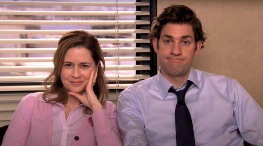 Jim en Pam in The Office.