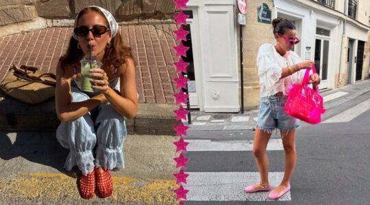 Collage van meiden met jelly flats aan.