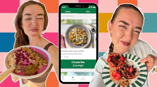 Veggilaine en de HelloFresh-app.