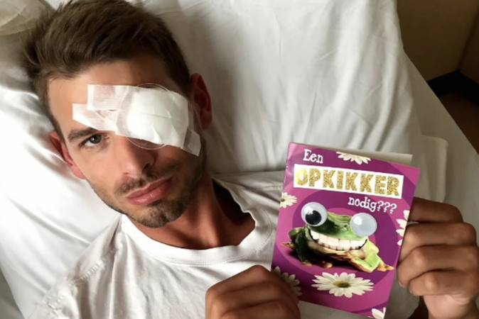 Olav uit Prince Charming heeft een wel heel apart ongeluk gehad en raakte blind