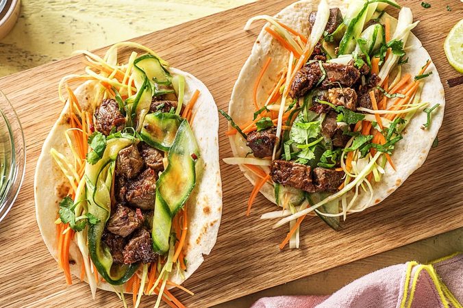 It&rsquo;s a wrap: Koreaanse biefstukwraps met frisse groenten