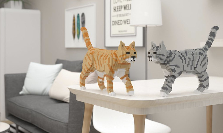 Dit wil je: je kunt nu een lego-variant van jouw kat bestellen