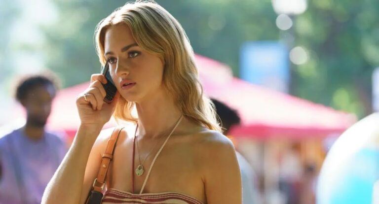 Scene uit Tell Me Lies, waarin Lucy belt met Stephan.