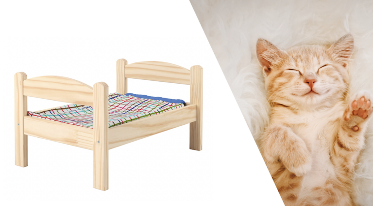 Weg met die kattenmand: dit poppenbedje van IKEA is perfect voor jouw kat