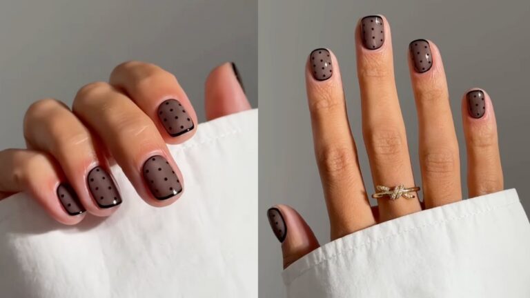 Doorzichtige nagels.