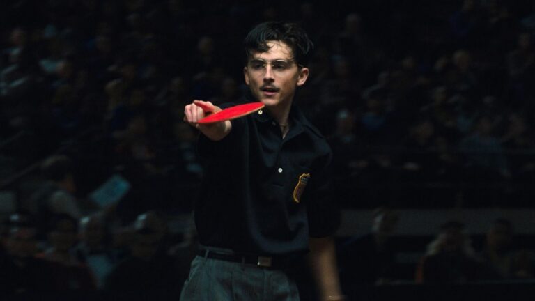 Timoth&eacute;e Chalamet in Marty Supreme.