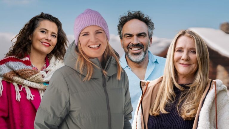 Claudia, Hanneke, Klaas en Monique uit Winter Vol Liefde.