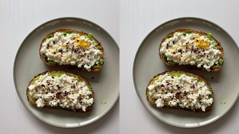 Cottage cheese op een broodje