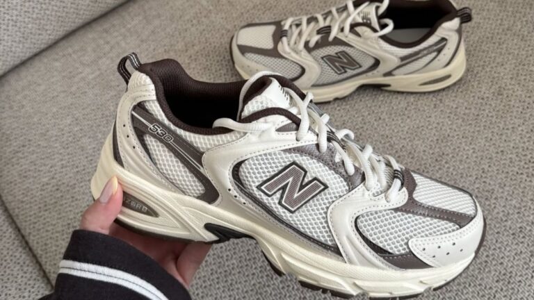 New Balance 503 bruin met wit.