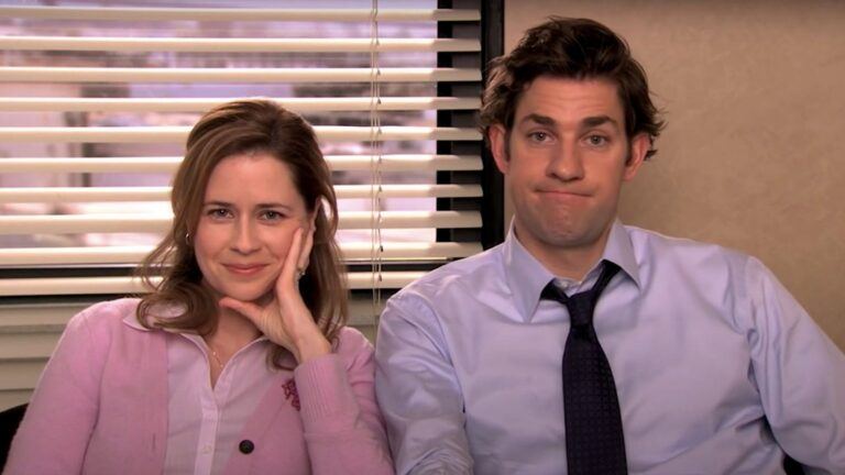 Jim en Pam in The Office.
