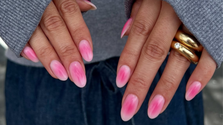 pink aura nails